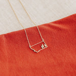 Montana Three Tree Necklace - Gold