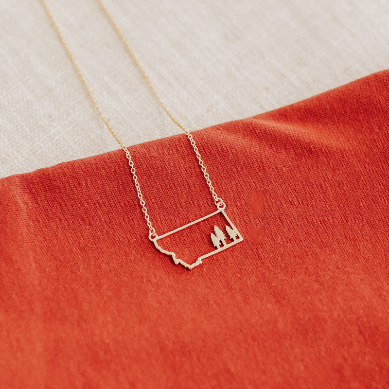 Montana Three Tree Necklace - Gold