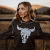 Skull Long Sleeve Thermal Unisex - Charcoal - The Montana Scene