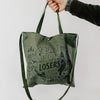 Littering is for Losers Canvas Tote Bag - Olive