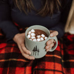 Rustic Three Tree Ceramic Mug - Sage