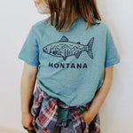 Montana Fish Toddler Tee - Surf