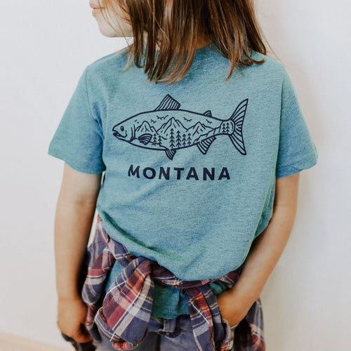 Montana Fish Toddler Tee - Surf - The Montana Scene