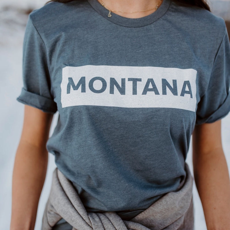 Montana Bar Unisex Tee - Heather Slate