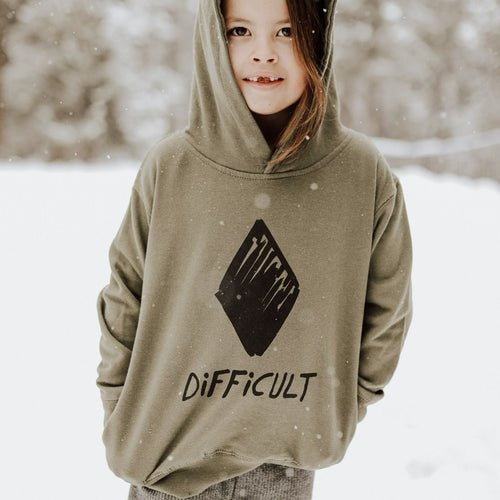 Difficult Toddler Hoodie - Olive - The Montana Scene