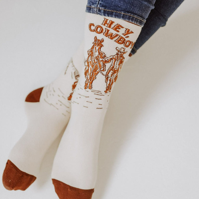 Hey Cowboy Unisex Socks - The Montana Scene