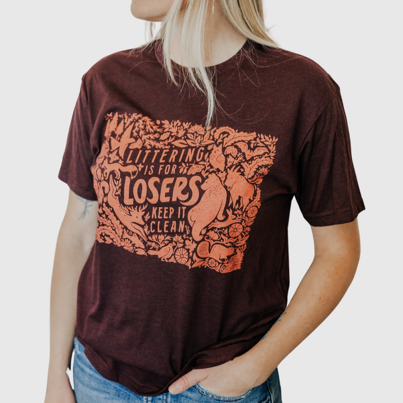 Littering is for Losers Unisex Tee - Cardinal Black