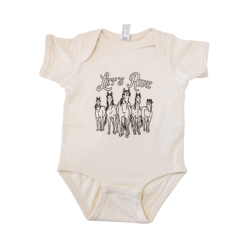 Let's Ride Onesie - Natural - The Montana Scene