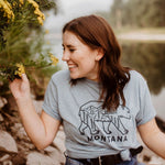 Montana Bear Unisex Tee- Light Denim - The Montana Scene