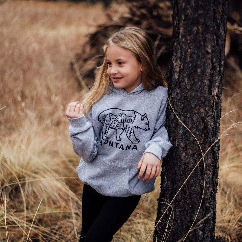 montana bear kids hoodies