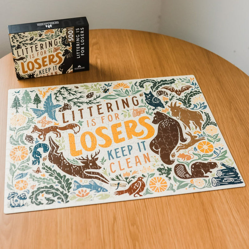 Littering is for Losers Puzzle - 500 Piece Puzzle