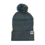 Three Tree Foldover Pom Beanie - Steel