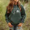 Montana Tree Outline Fleece Hoodie Unisex 