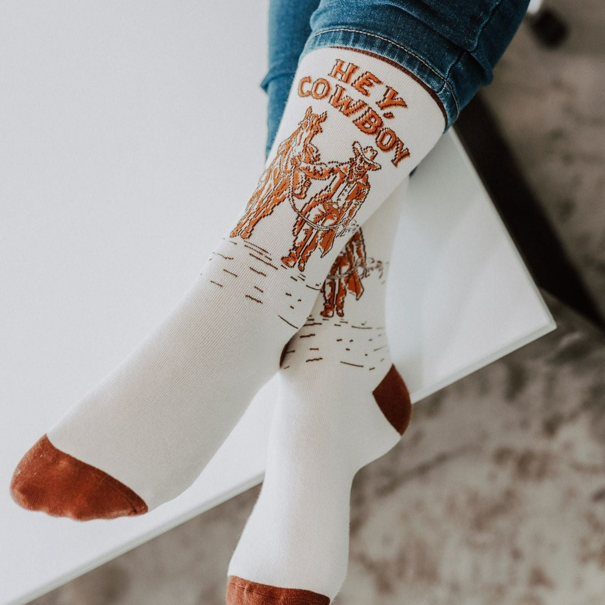 Hey Cowboy Unisex Socks– The Montana Scene