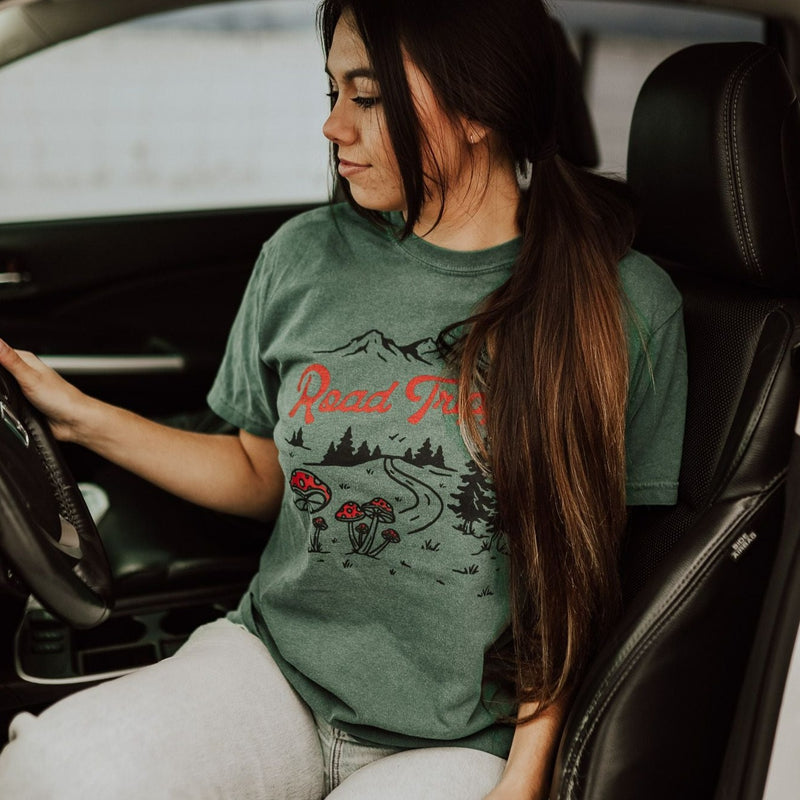 Road Trippin Unisex Tee - Blue Spruce - The Montana Scene