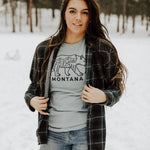 Montana Bear Unisex Tee- Light Denim - The Montana Scene