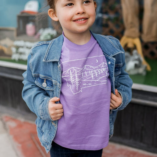 Starry Road Toddler Tee - Lavender