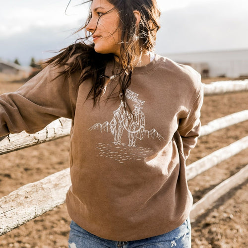 Hey Cowboy Unisex Pullover - Pigment Clay