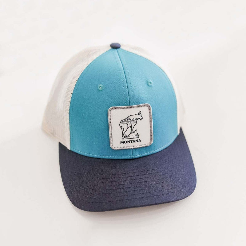 Montana Goat Tri-Tone Trucker - Teal/Navy - Discontinued