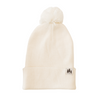 Three Tree Foldover Pom Beanie - Cream - The Montana Scene