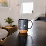 Montana Tree Outline Cork Mug - Charcoal