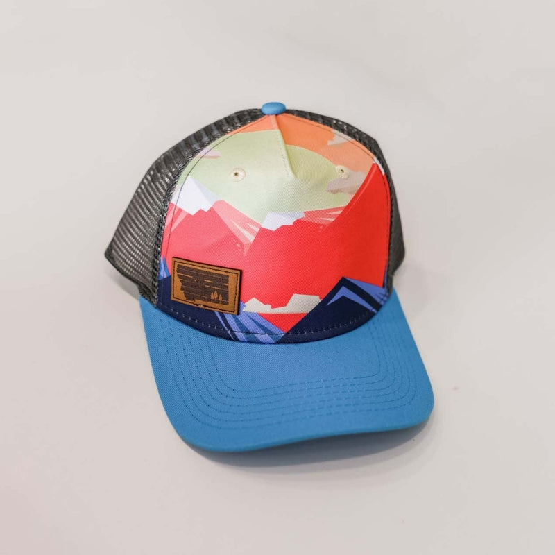 Sunset Ranges Kids Trucker - Sky/Grey