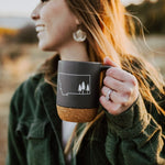 Montana Tree Outline Cork Mug - Charcoal - The Montana Scene