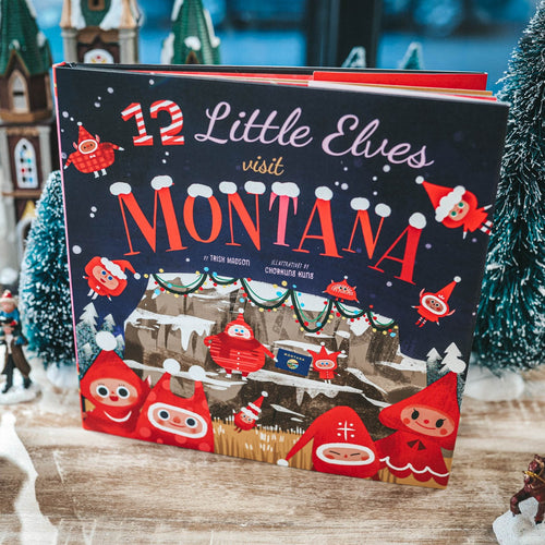 12 Little Elves Visit Montana -Kids Book