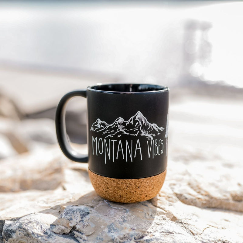 Montana Vibes Cork Mug - Black