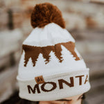 Montana Tree Line Beanie - Tan/Brown - The Montana Scene