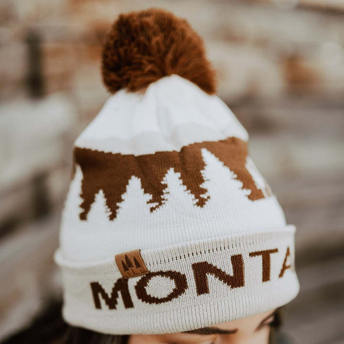 Montana Tree Line Beanie - Tan/Brown