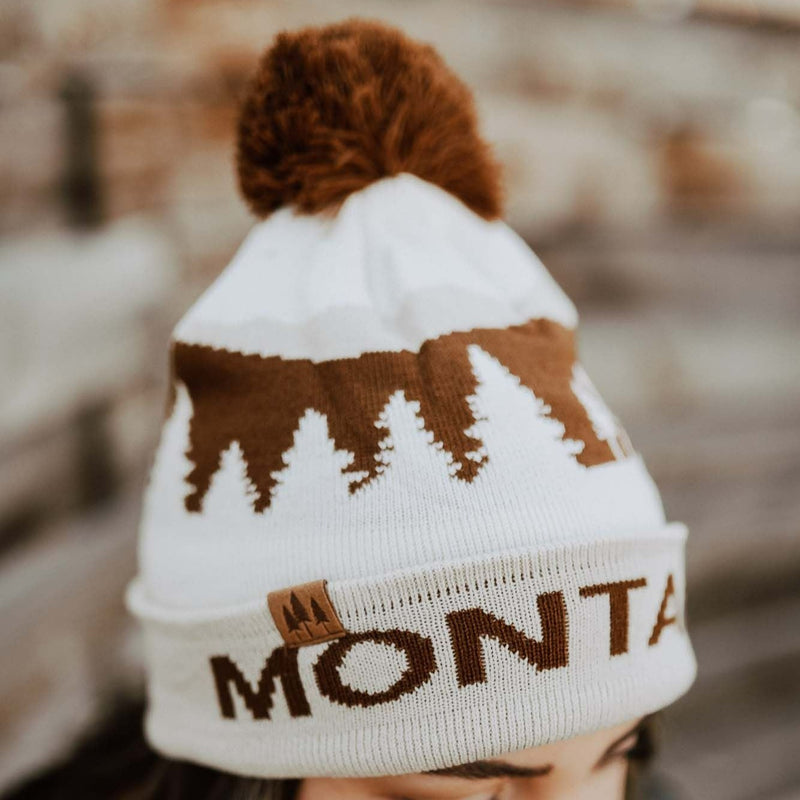 Montana Tree Line Beanie - Tan/Brown