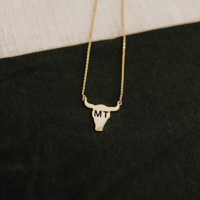 MT Skull Necklace - Gold