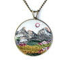 Mountain Scape Earth Clay Necklace - The Montana Scene