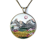 Mountain Scape Earth Clay Necklace
