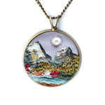 Mountain Scape Earth Clay Necklace - The Montana Scene