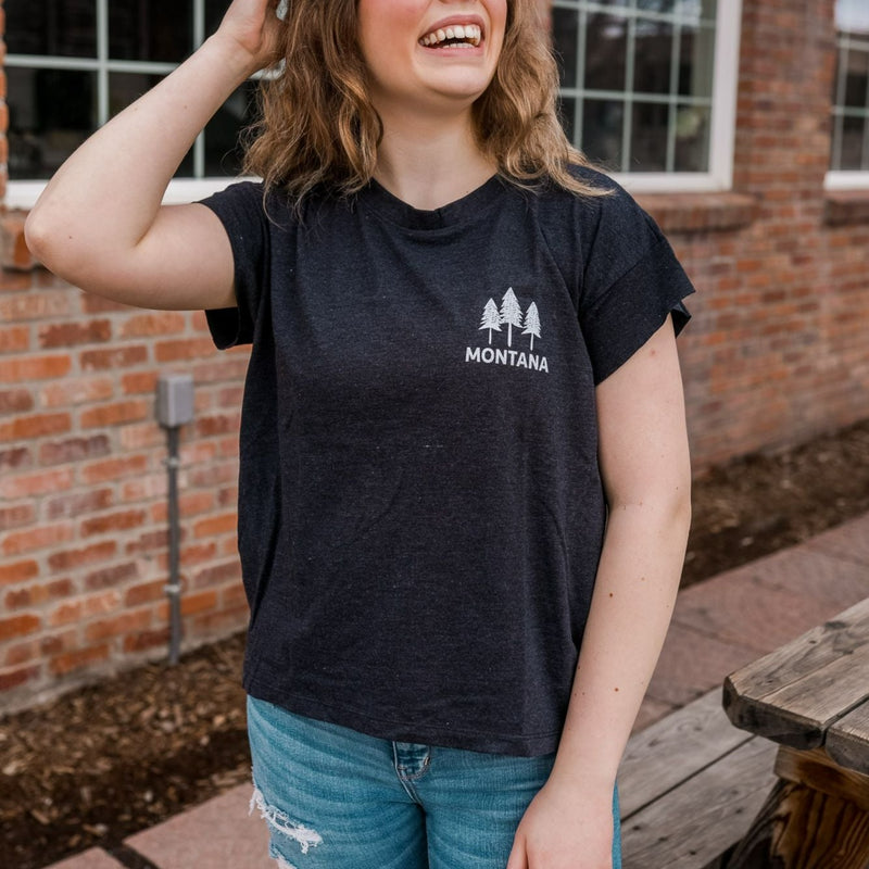 Montana Three Tree Ladies Muscle Tee - Black