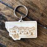 Montana Wooden Keychains