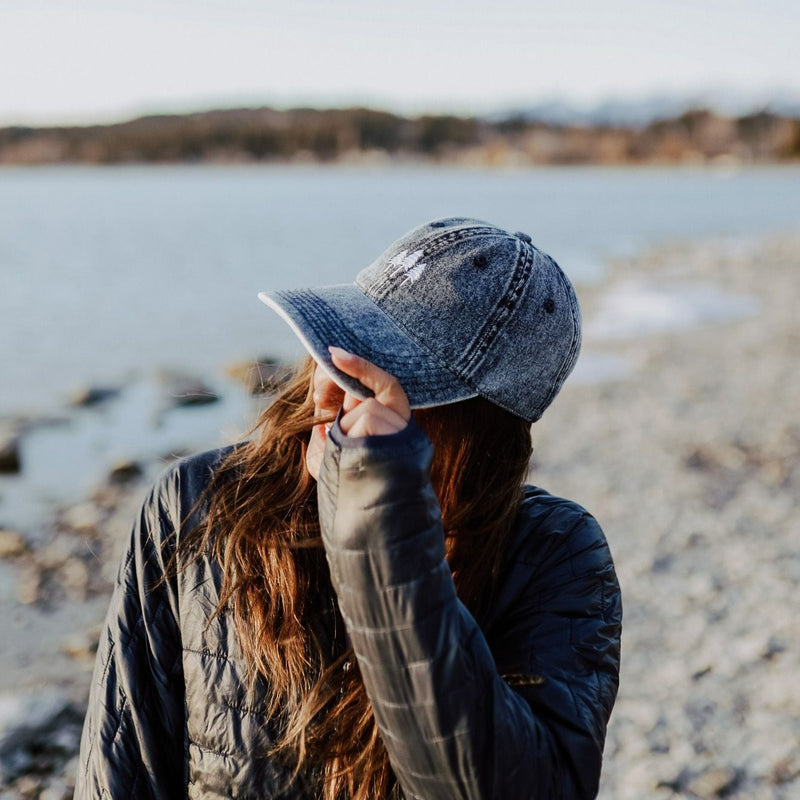 Three Tree Dad Hat - Dark Denim