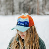 Denali Kids Trucker - Orange/Blue - The Montana Scene