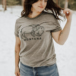 Montana Bison Unisex Tee - Grey - The Montana Scene