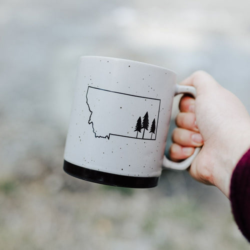 Montana Tree Outline Mug - Light Grey - Discontinued