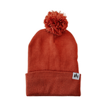 Three Tree Foldover Pom Beanie -Brick - The Montana Scene