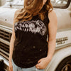 Mountain Sketch Ladies Racerback Tank - Black - The Montana Scene