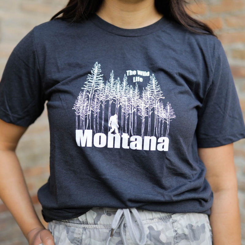 The Wild Life Sasquatch Unisex Tee - Dark Grey