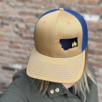 Montana Scene Tree Trucker Gold/Navy - The Montana Scene