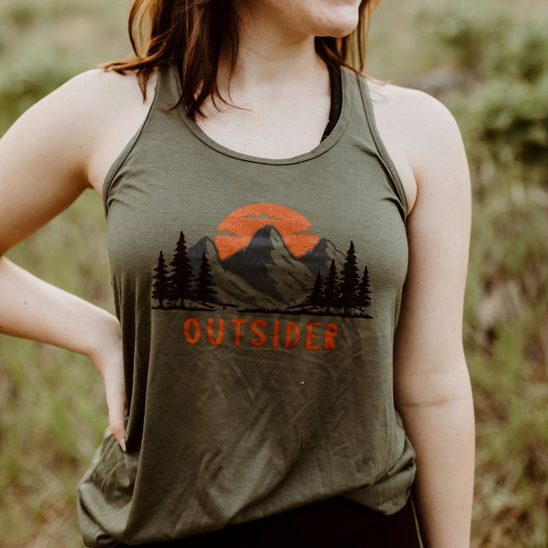 Outsider Ladies Tank - Olive