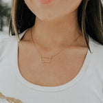 Montana Outline Necklace - Gold