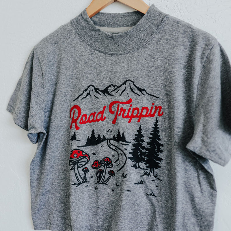Road Tripping Ladies Boxy Tee - Granite Heather