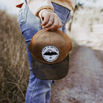 Life is Better in the Mountains Trucker - Saddle/Camo